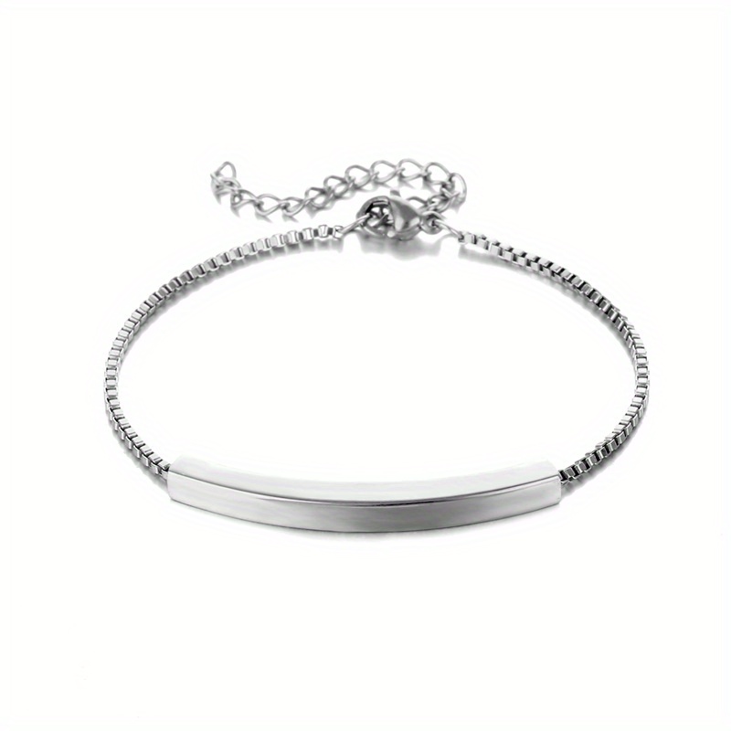 Custom Engraved Stainless Steel Couple Bracelet